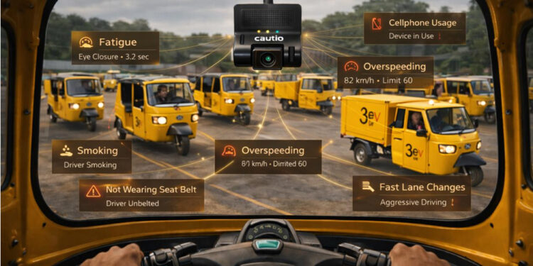 3ev Industries, 3eco Systems to Equip 10,000+ Electric Three-Wheelers with Cautio AI-powered Dash cams as Standard on Every Vehicle to Enhance Safety on Roads