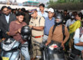 Helmet Distribution Drive Held in Hyderabad to Promote Road Safety